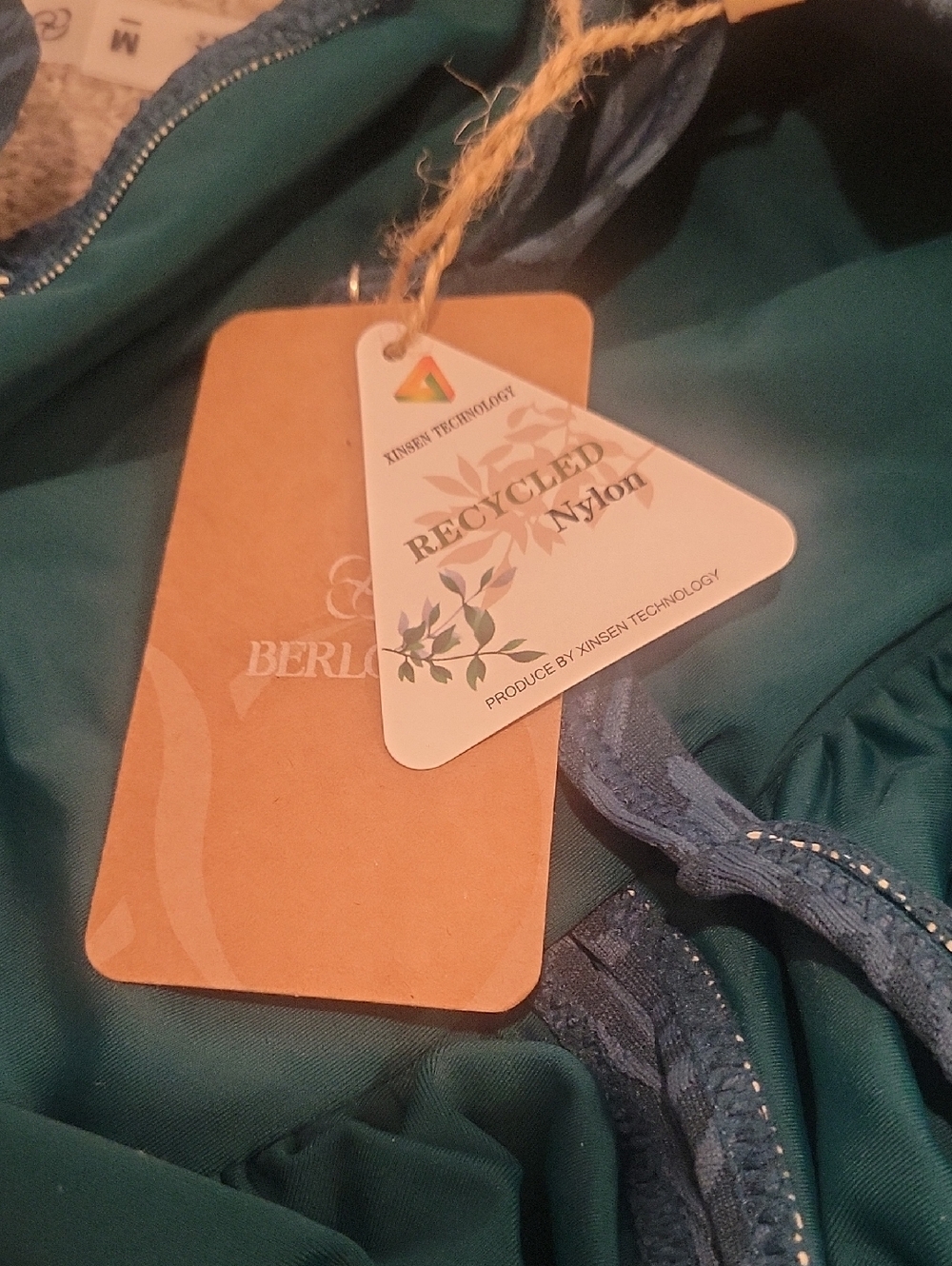 Jacquard Emerald Green One Piece, Never Worn. Bought For Trip That Nvr Happened - Picture 4 of 4